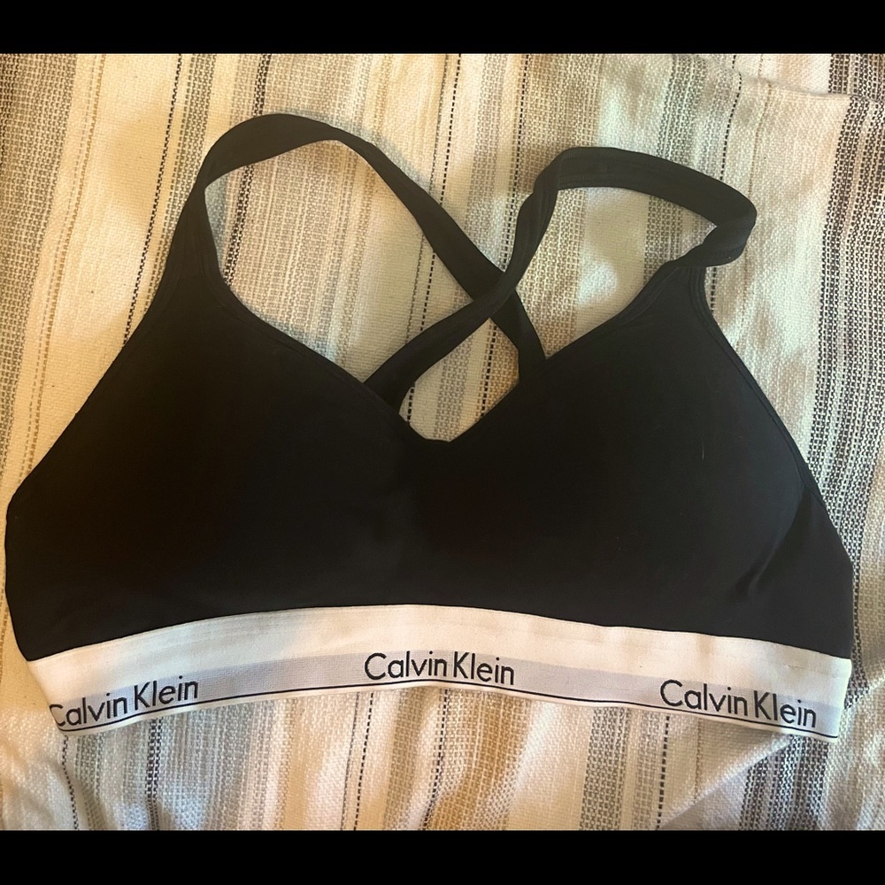 Calvin klein padded bra size xl black